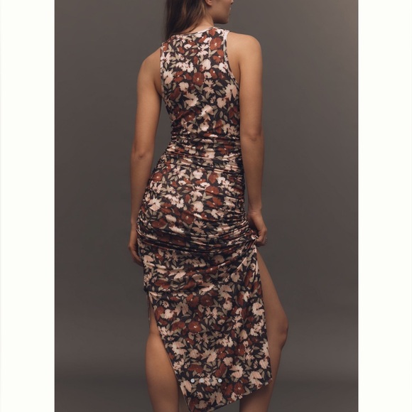 Anthropologie Dresses & Skirts - Anthropologie Sleeveless Cutout Slim Column Midi Dress Black Floral NEW Small